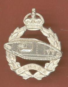 Canadian Armoured Fighting Vehicles Training Center WW2 Officer's cap badge