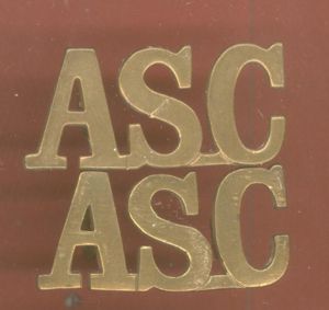 A.S.C. Army Service Corps WW1 shoulder titles