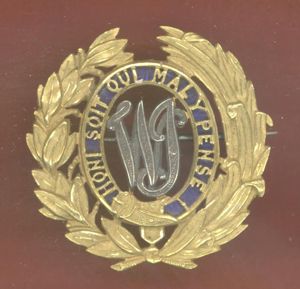 West India Regiment Officer's helmet / pagri badge
