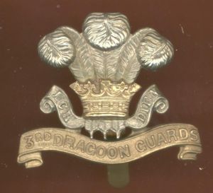 3rd Prince of Wales Dragoon Guards WW1 OR's cap badge