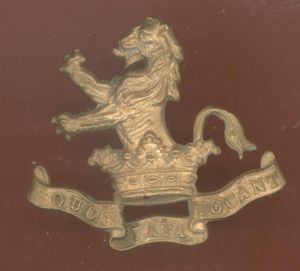7th Princess Royal's Dragoon Guards Edwardian OR's cap badge