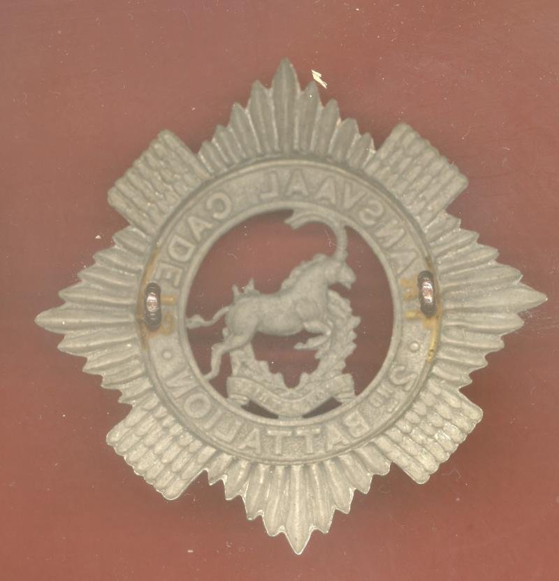 South African Transvaal Cadets 2nd Battalion. OR's glengarry badge — image 2