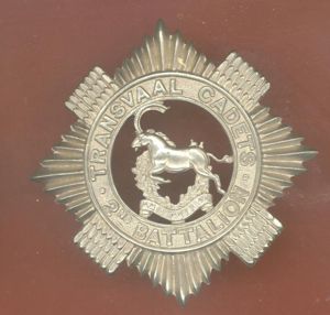 South African Transvaal Cadets 2nd Battalion. OR's glengarry badge