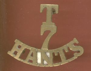 T / 7 / / HANTS WW1 shoulder title