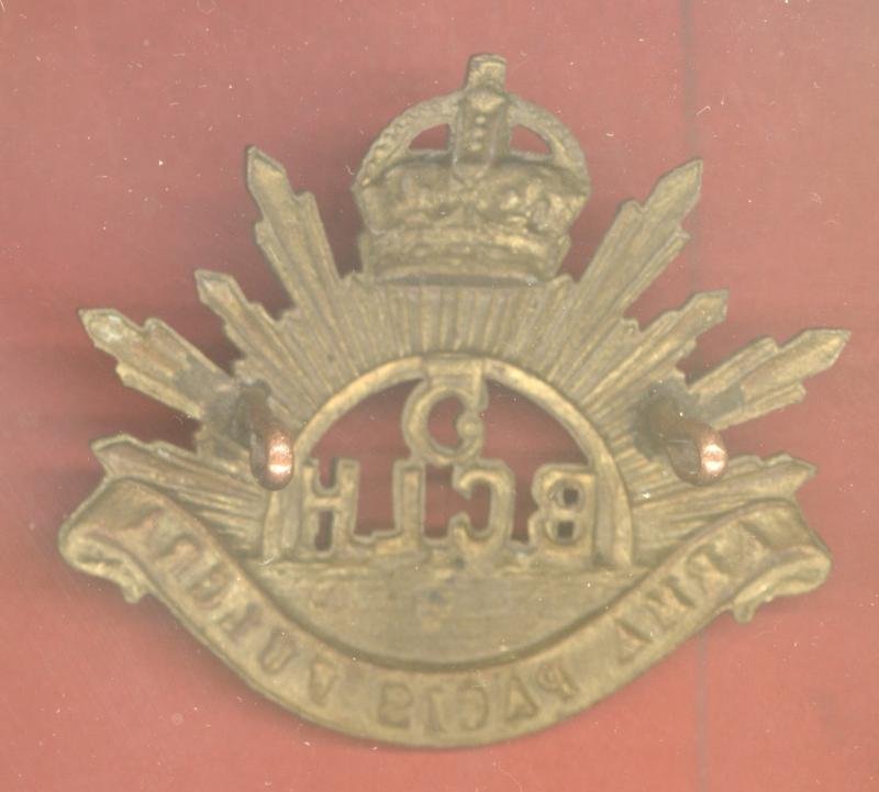 Canadian 5th British Columbia Light Horse cap badge — image 2