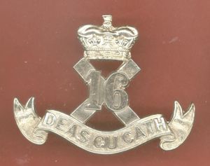Canadian 16th Canadian Scottish Bn. WW1 CEF glengarry badge