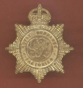 Royal Ordnance Factories WW2 cap badge