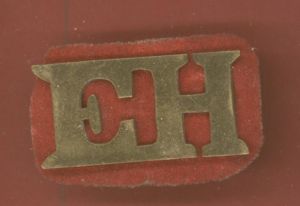South Africa. Enslin's Horse WW1 sheet brass hat badge