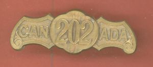 Canada. 202nd Edmonton Sportsmen Battalion CEF WW1 shoulder title