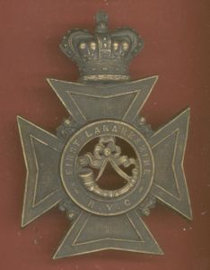 Scottish First Lanarkshire Rifle Volunteer Corps Victorian helmet plate