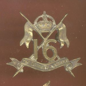 16th Queen's Royal Lancers Edwardian Officer's K.D cap badge
