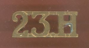 23H 23rd Hussars WW2 shoulder title