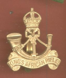 British Colonial 1st King's African Rifles cap badge