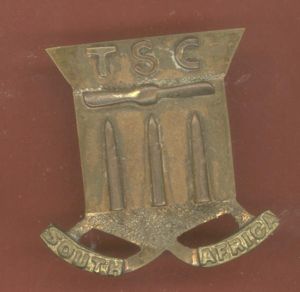 South African Technical Service Corps WW2 cap badge