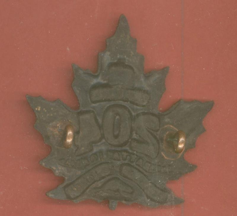 Canadian 204th Toronto Beavers Bn. WW1 CEF cap badge — image 2
