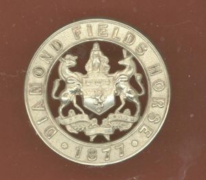 South African Diamond Field Horse Victorian Officer's cap badge