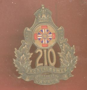 Canadian 210th Frontiersmen Bn. WW1 CEF cap badge