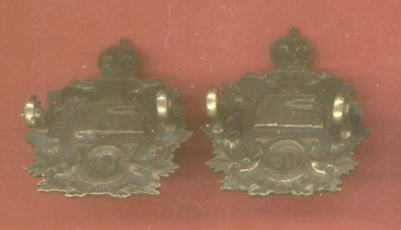 Canadian 176th Niagara Rangers, Welland County Bn. WW1 CEF collar badges — image 2