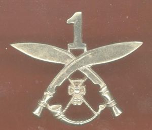 1st King George V's Own Gurkha Rifles Victorian helmet badge