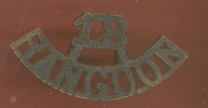Indian Army 18 / RANGOON shoulder title