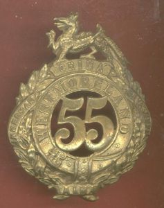 55th Westmoreland Regiment of Foot Victorian OR's glengarry badge