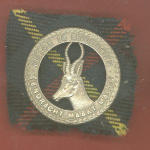 South African Scots Company Union Defence Force Glrengarry badge