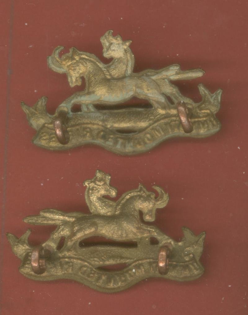 South African Umvoti Mounted Rifles collar badges — image 2