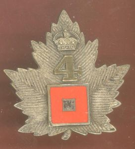 4th Canadian Railway Troops WW1 CEF Officer's Cap Badge