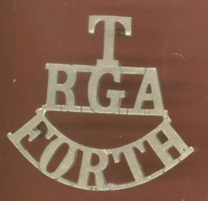 Scottish T / RGA / FORTH pre WW1 shoulder title