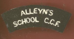ALLEYN'S SCHOOL / C.C.F. small cloth shoulder title