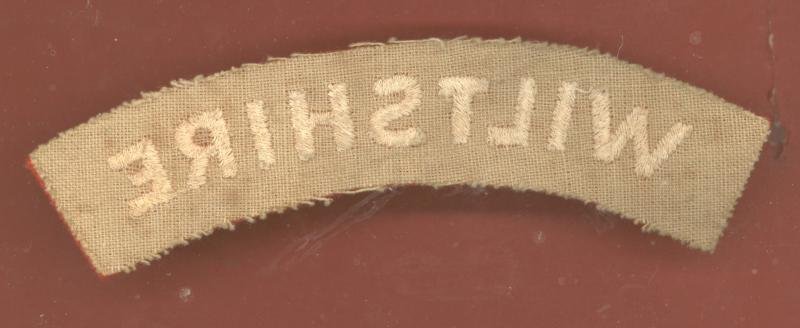 WILTSHIRE WW2 cloth shoulder title — image 2