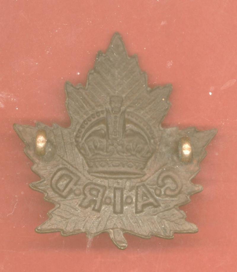 Canadian Arms Inspection Repair Depot WW1 CEF Cap Badge — image 2