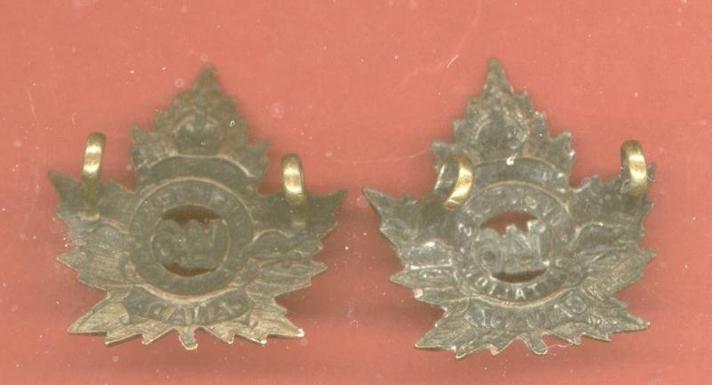 Canadian 146th Kingston Bn. WW1 CEF collar badges — image 2