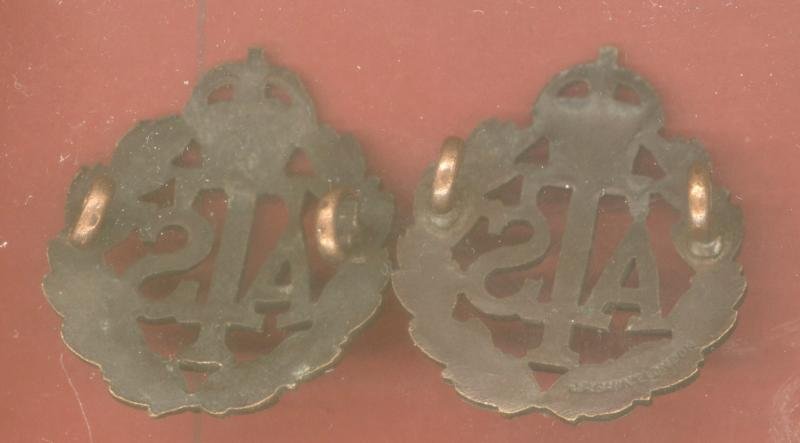 Auxiliary Territorial Service WW2 Officers OSD collar badges — image 2