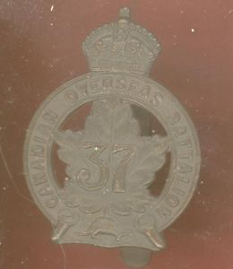 Canadian 37th Battalion (Toronto) WW1 CEF Cap Badge