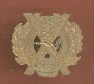 The London Scottish 2nd Battn. Officer's WW1 pagri badge