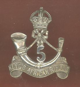 5th King's African Rifles Officer's cap badge