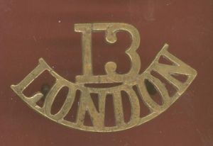 13 / LONDON WW1 Greatcoat shoulder title