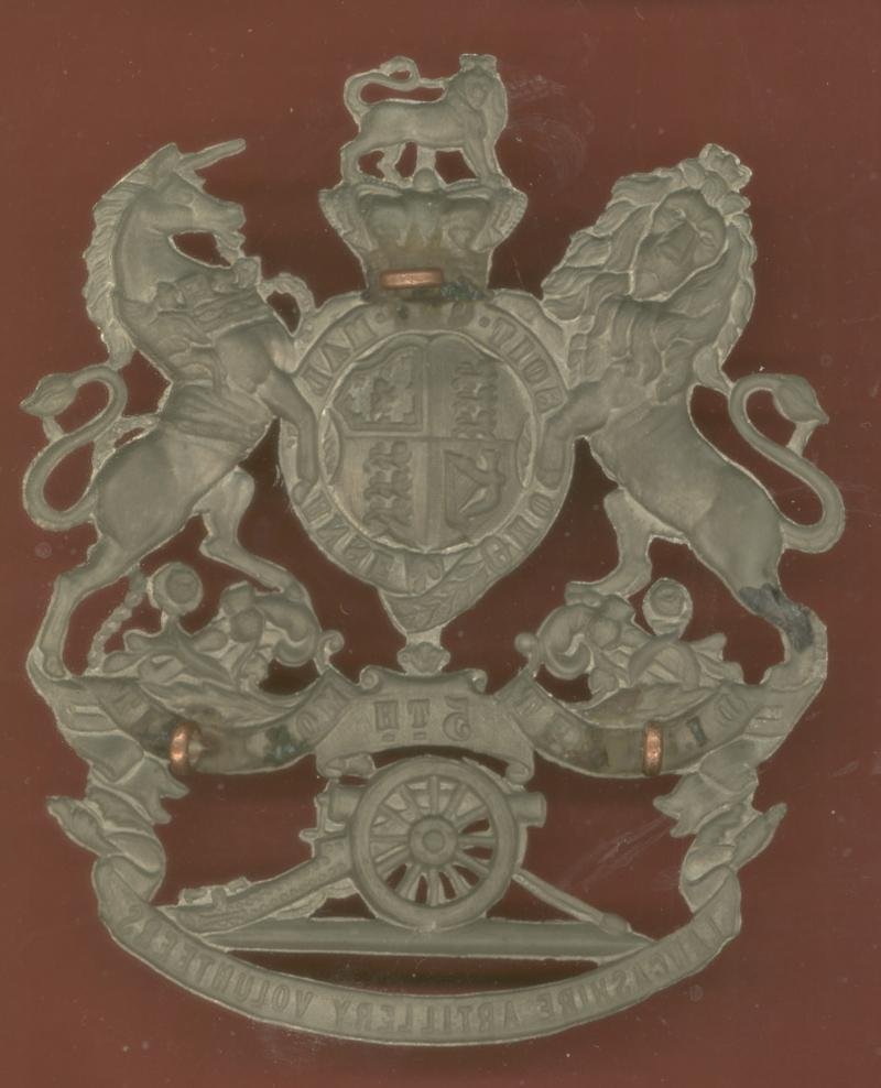 5th Lancashire Artillery Volunteers Victorian helmet plate — image 2