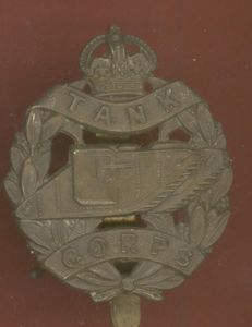 Tank Corps WW1 cap badge