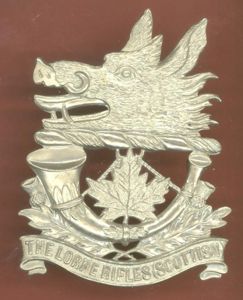 Canadian Lorne Rifles (Scottish) Pipers glengarry badge