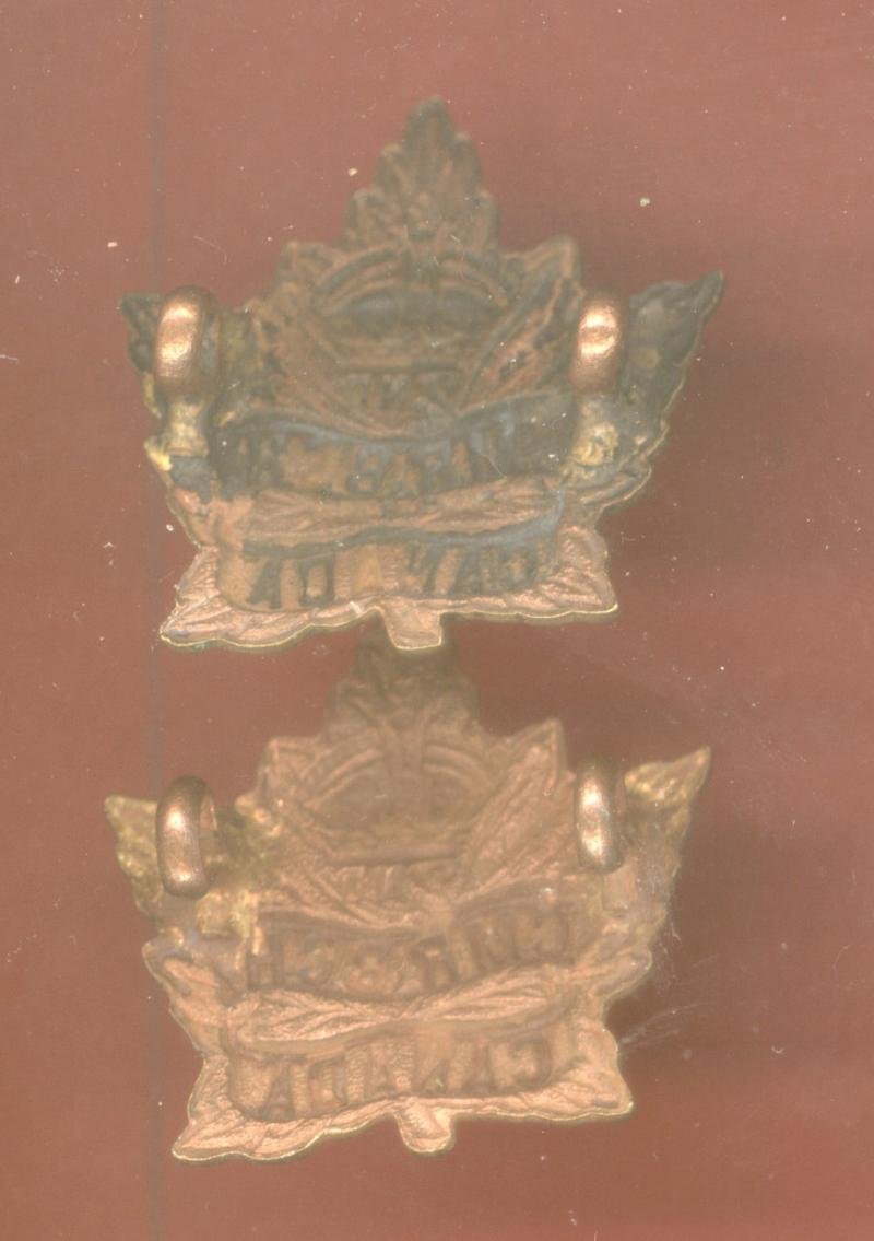 Canadian 2nd Mounted Rifles WW1 CEF collar badge2 — image 2