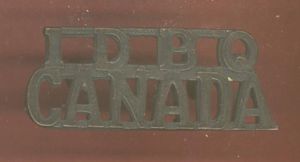 Canadian 1.DBQ 1st Depot Bn. Quebec WW1 CEF shoulder title