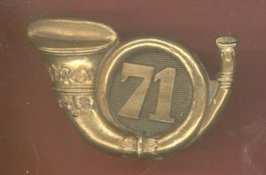 Scottish 71st Highlanders Regiment of Foot Victorian glengarry badge