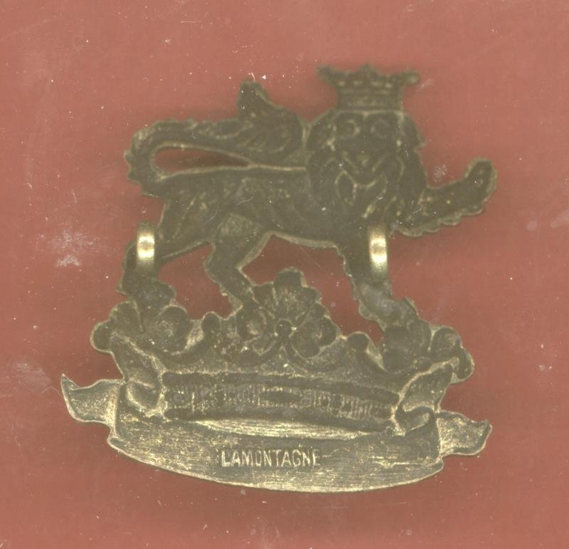 Canadian Militia 6th D.O.C. Royal Canadian Hussars Cap Badge — image 2