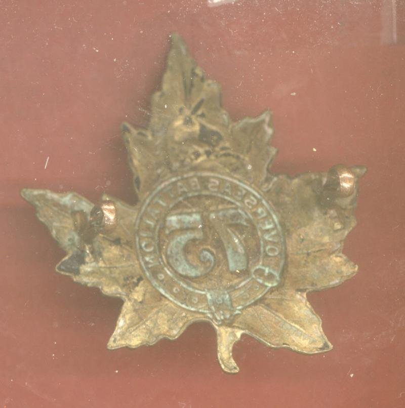 Canadian 75th Toronto Bn. WW1 CEF cap badge — image 2