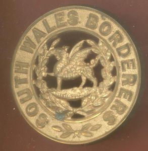 South Wales Borderers Victorian OR's helmet plate center