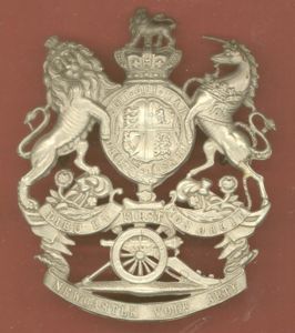 1st Newcastle Volunteer Artillery Victorian helmet plate