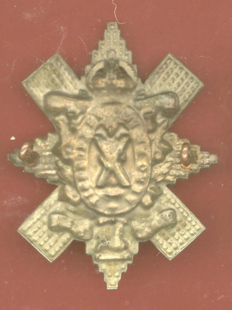 Scottish WW1 Glasgow Highlanders 9th Bn.HLI OR's glengarry badge — image 2