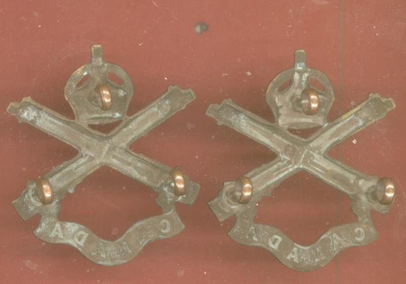 Canadian Machine Gun Corps WW1 CEF Officer's OSD collar badges — image 2